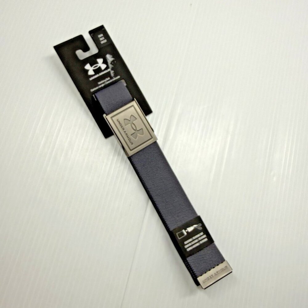 Under Armour Webbing Belt Mens OSFM Adjustable Tactical Casual Golf Gray NWT - Picture 2 of 7